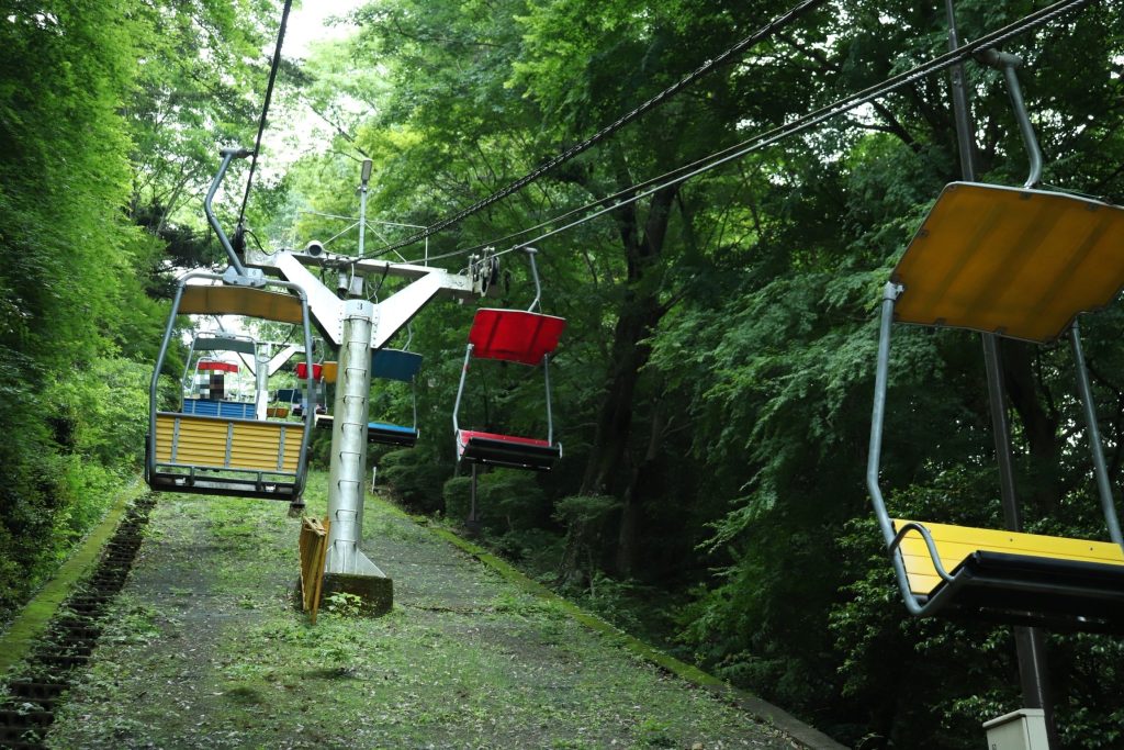 リフト乗車中 写真